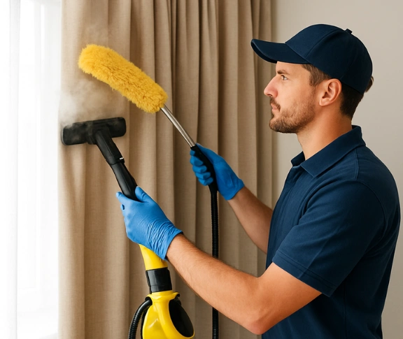 Trusted residential curtain cleaning technician Matty Curtain Cleaning liverpool-nsw QLD