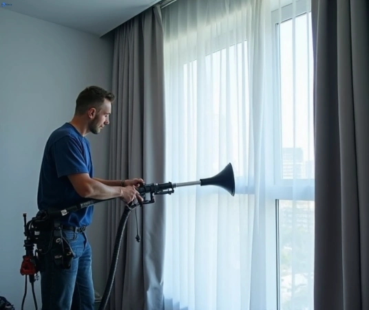 Professional commercial curtain cleaning process equipment Matty Curtain Cleaning liverpool-nsw