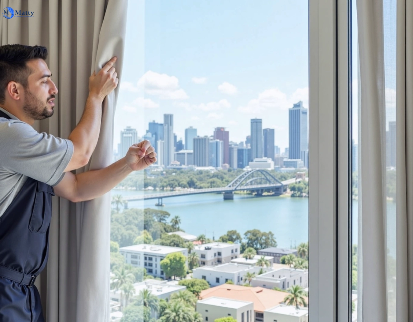 Professional curtain steam cleaning service liverpool-nsw QLD by Matty Curtain Cleaning